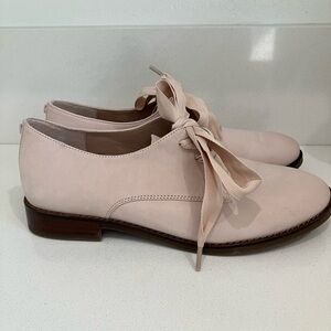 Vionic Womens Evelyn Pink Nubuck Derby Oxfords Shoes 6
